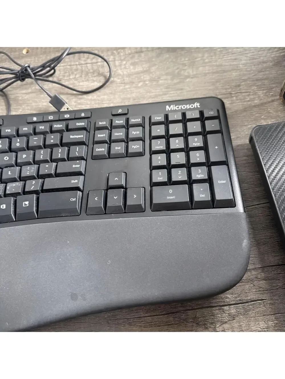 Microsoft Ergonomic Full size USB Wired Keyboard Black Model 1878 Tested Works